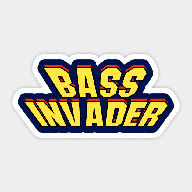 Bass Invader Sticker by n23tees